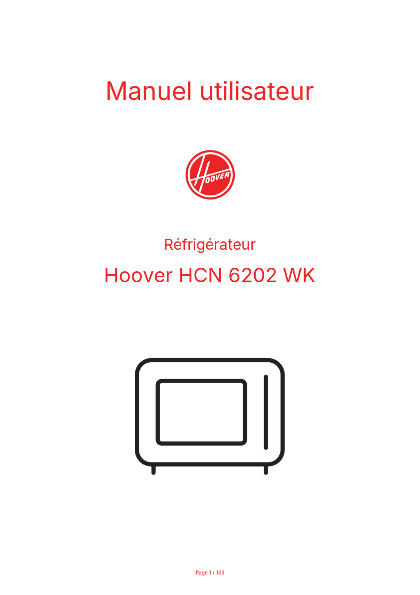Image de la première page du manuel de l'appareil HCN 6202 WK