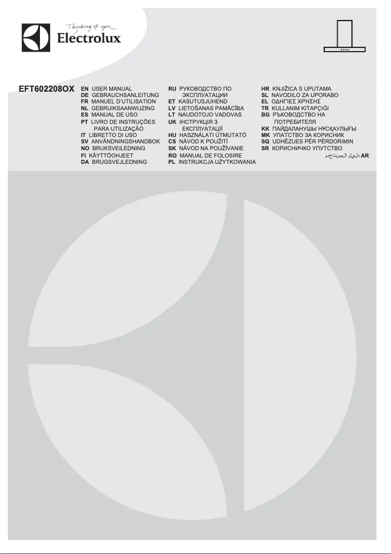 Page 1 de la notice Manuel utilisateur Electrolux EFT60228OW