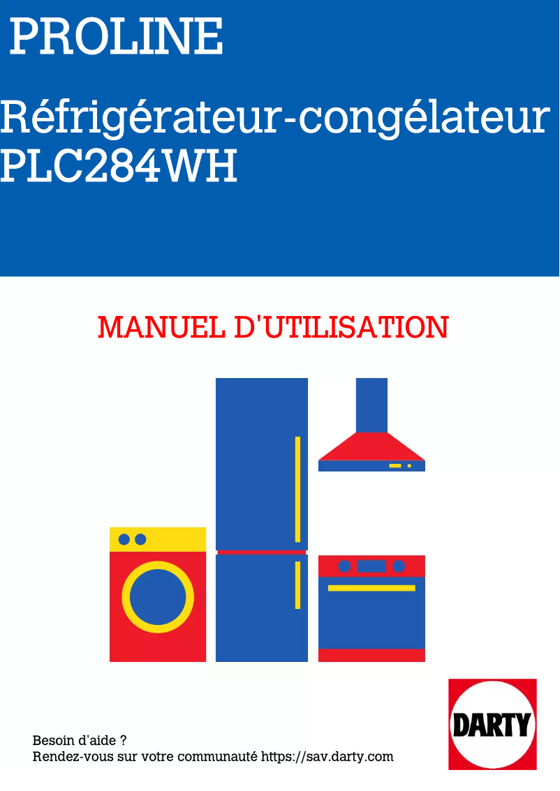 Page 1 de la notice Manuel utilisateur Proline PLC284WH