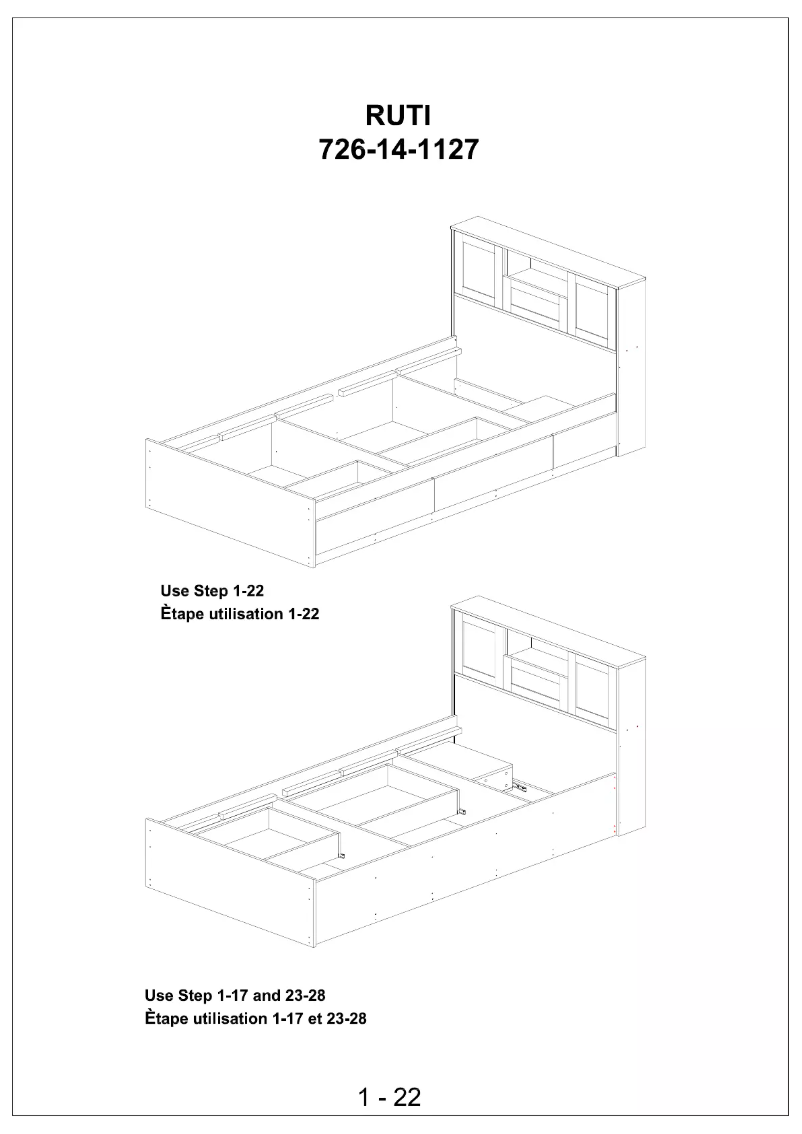 Page n°1 - Manuel utilisateur JYSK Ruti (Twin)