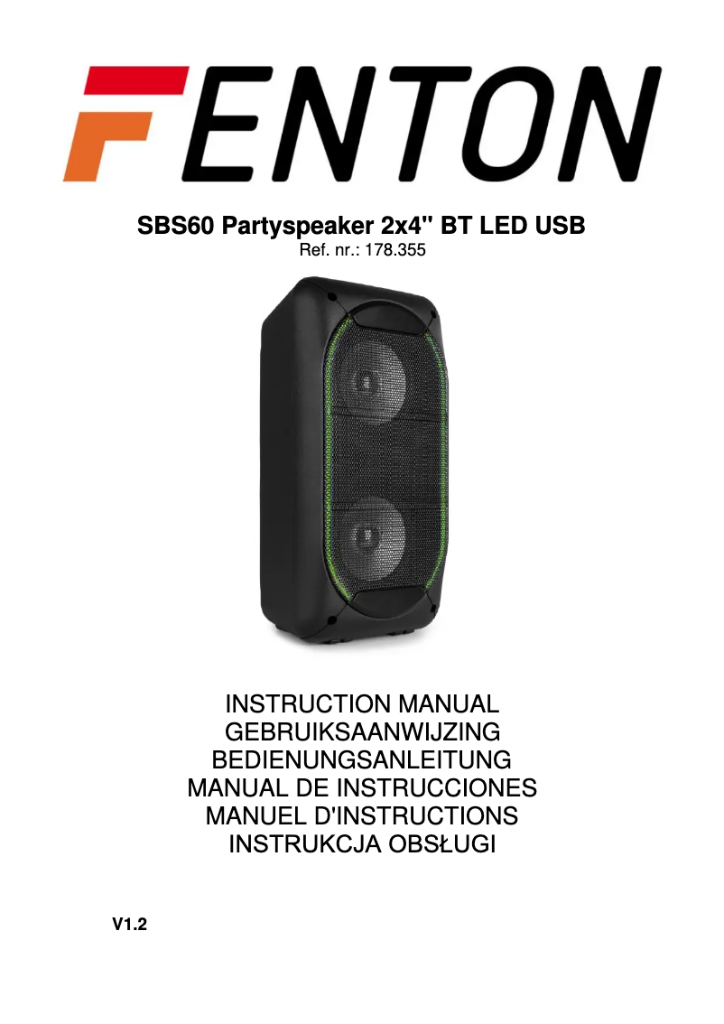 Page 1 de la notice Manuel utilisateur Fenton FPC8