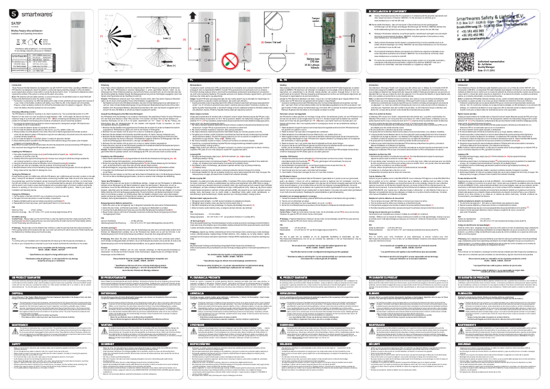 Image de la première page du manuel de l'appareil SA78P