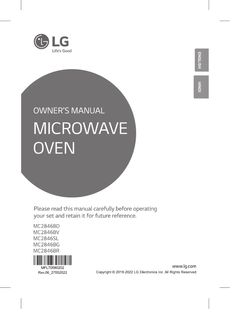 Página 1 del manual Manual de usuario LG MC2846BG