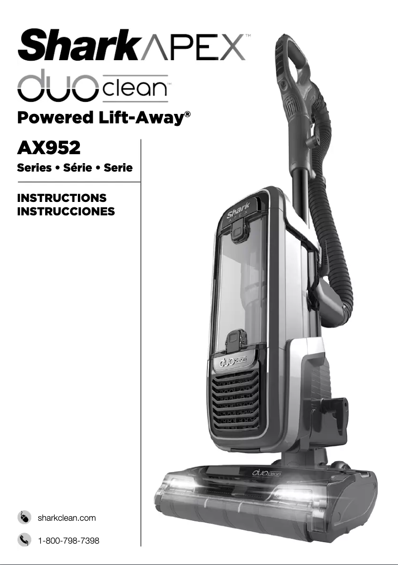 Image de la première page du manuel de l'appareil Apex DuoClean AX951