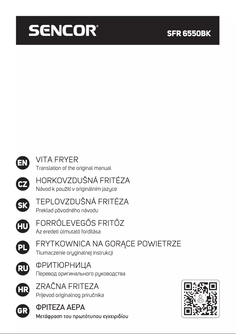 Page n°1 - Manuel utilisateur Sencor SFR 6550BK