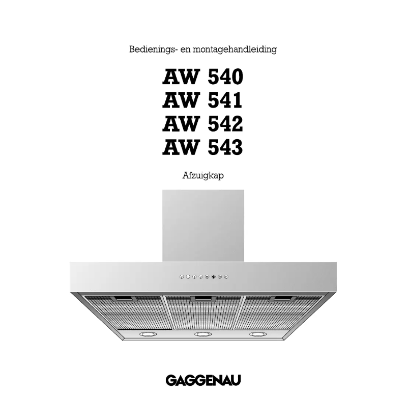 Página 1 del manual Manual de usuario Gaggenau AW541190