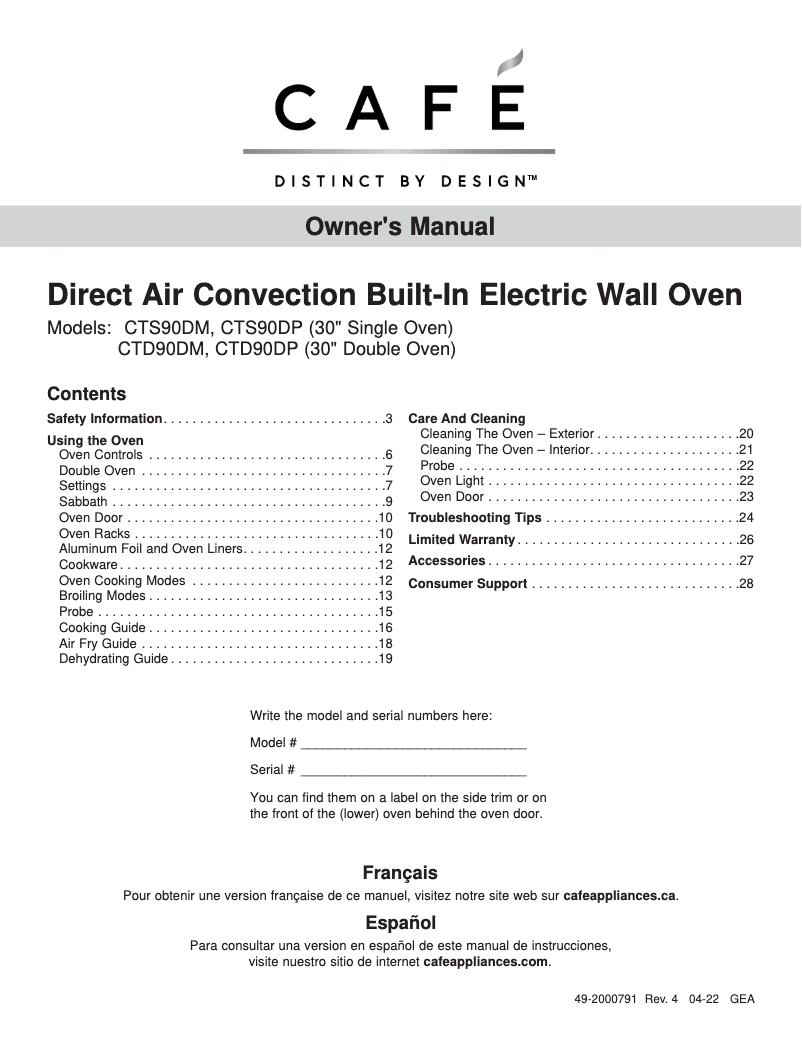 Image de la première page du manuel de l'appareil CTS90DM2NS5