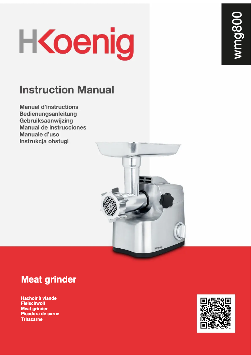 Página 1 del manual Manual de usuario H.Koenig WMG800