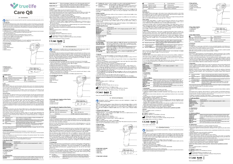 Page 1 de la notice Manuel utilisateur TrueLife Care Q8