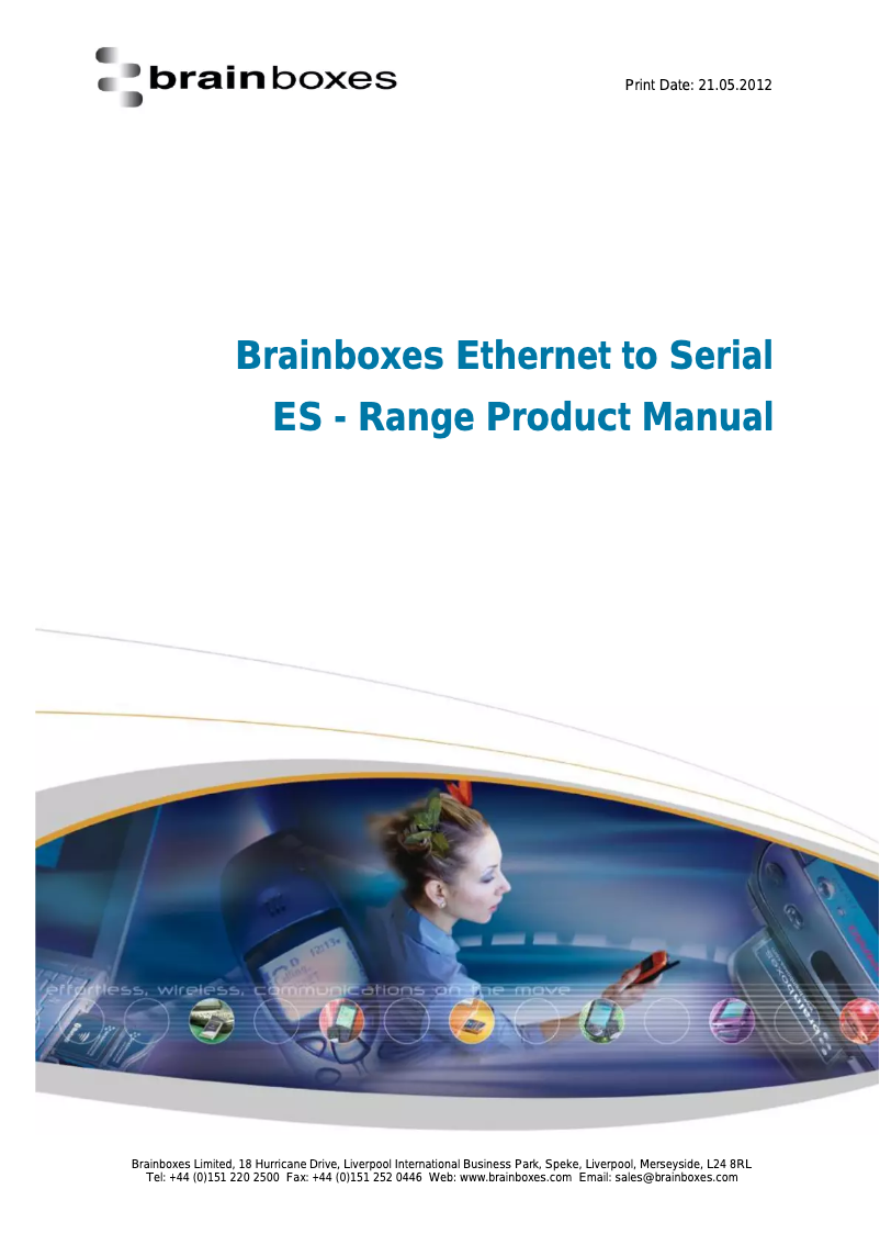 Page 1 de la notice Manuel utilisateur Brainboxes ES-020