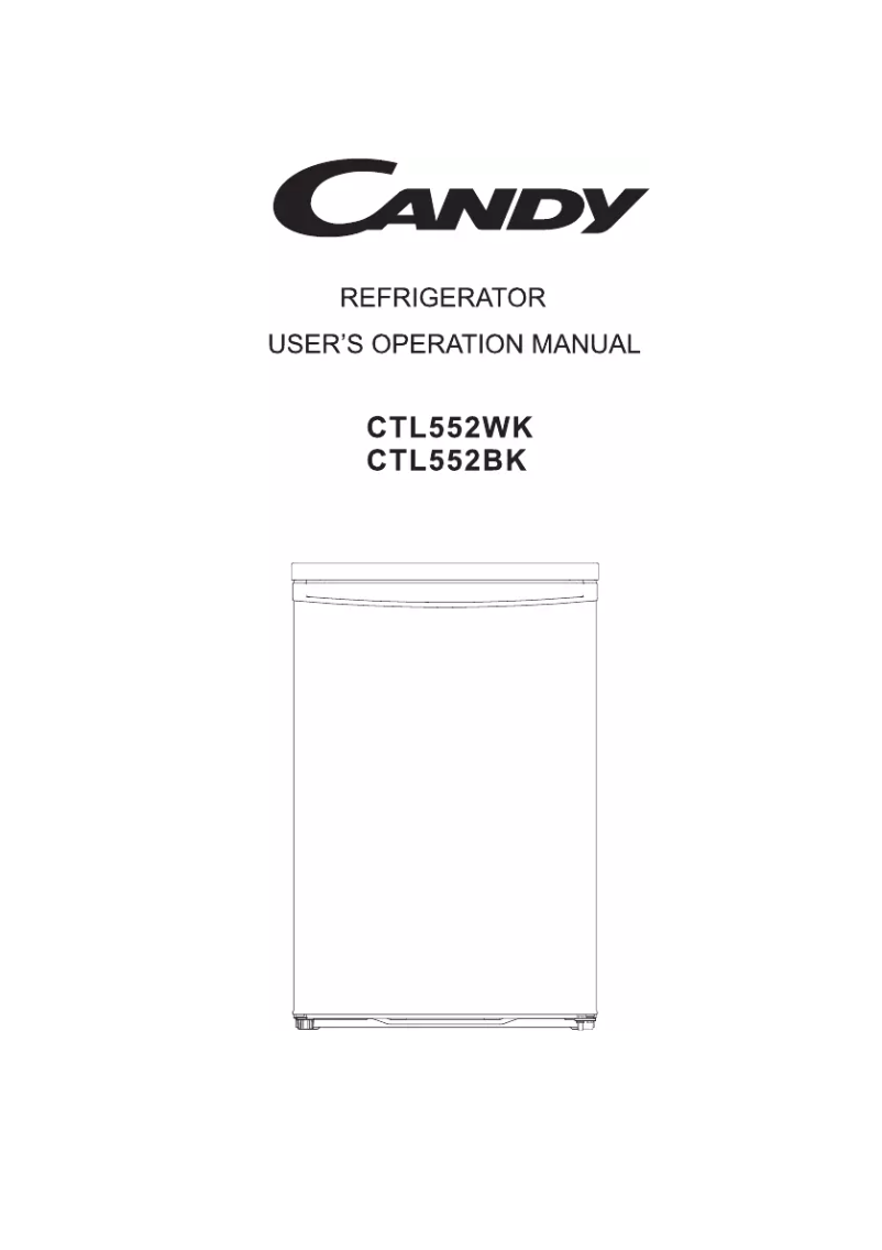 Page n°1 - Manuel utilisateur Candy CTL552WK