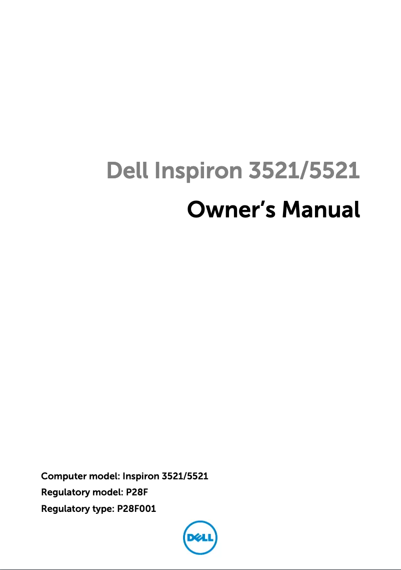 Page 1 de la notice Manuel utilisateur Dell Inspiron 5521