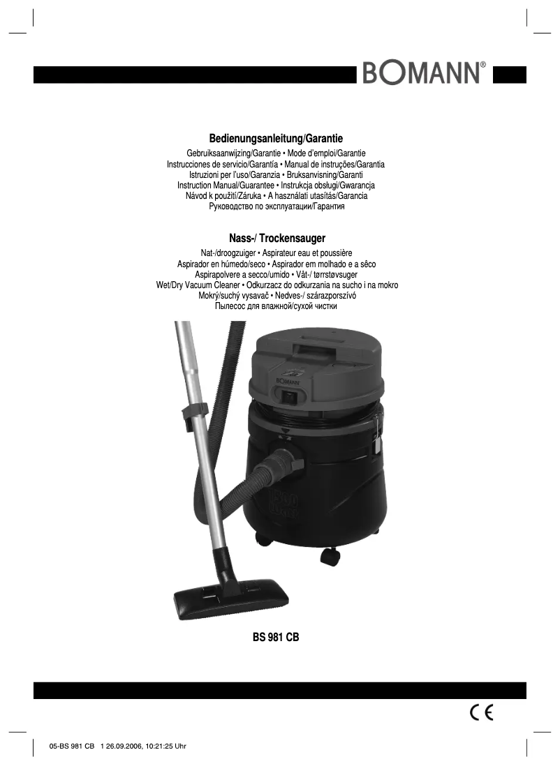 Page 1 de la notice Manuel utilisateur Bomann BS 981 CB