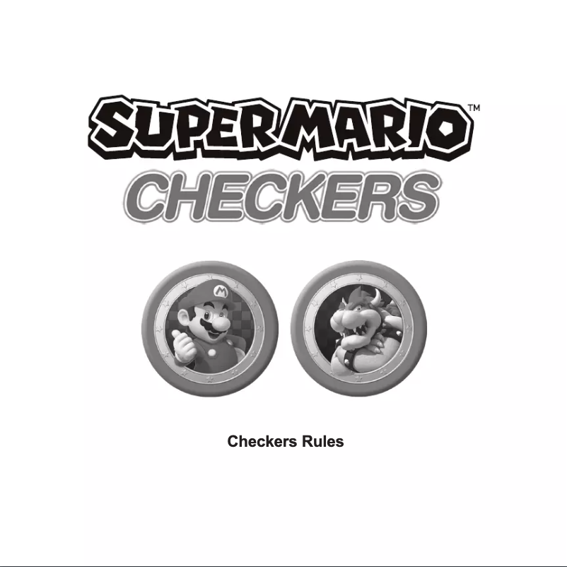 Image de la première page du manuel de l'appareil Checkers & Tic Tac Toe: Super Mario vs. Bowser