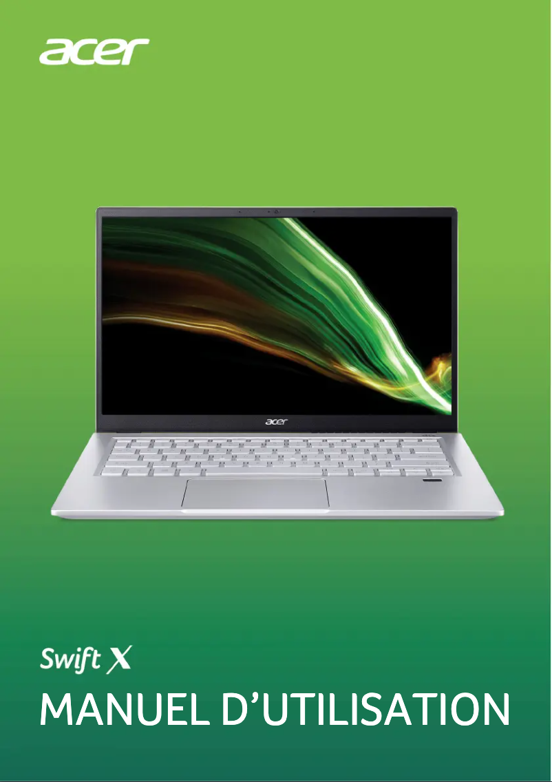 Page 1 de la notice Manuel utilisateur Acer Swift X