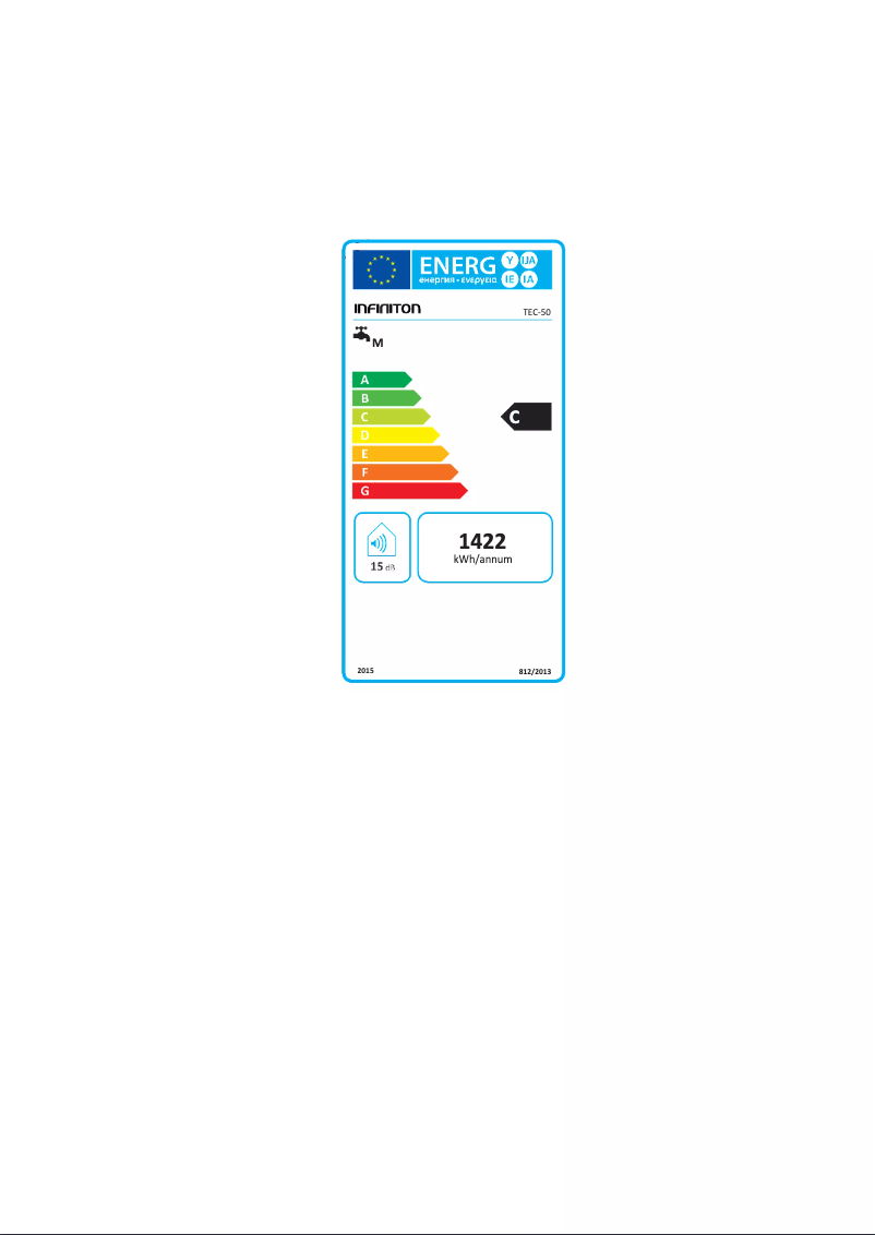 Page 1 de la notice Label énergétique Infiniton TEC-50