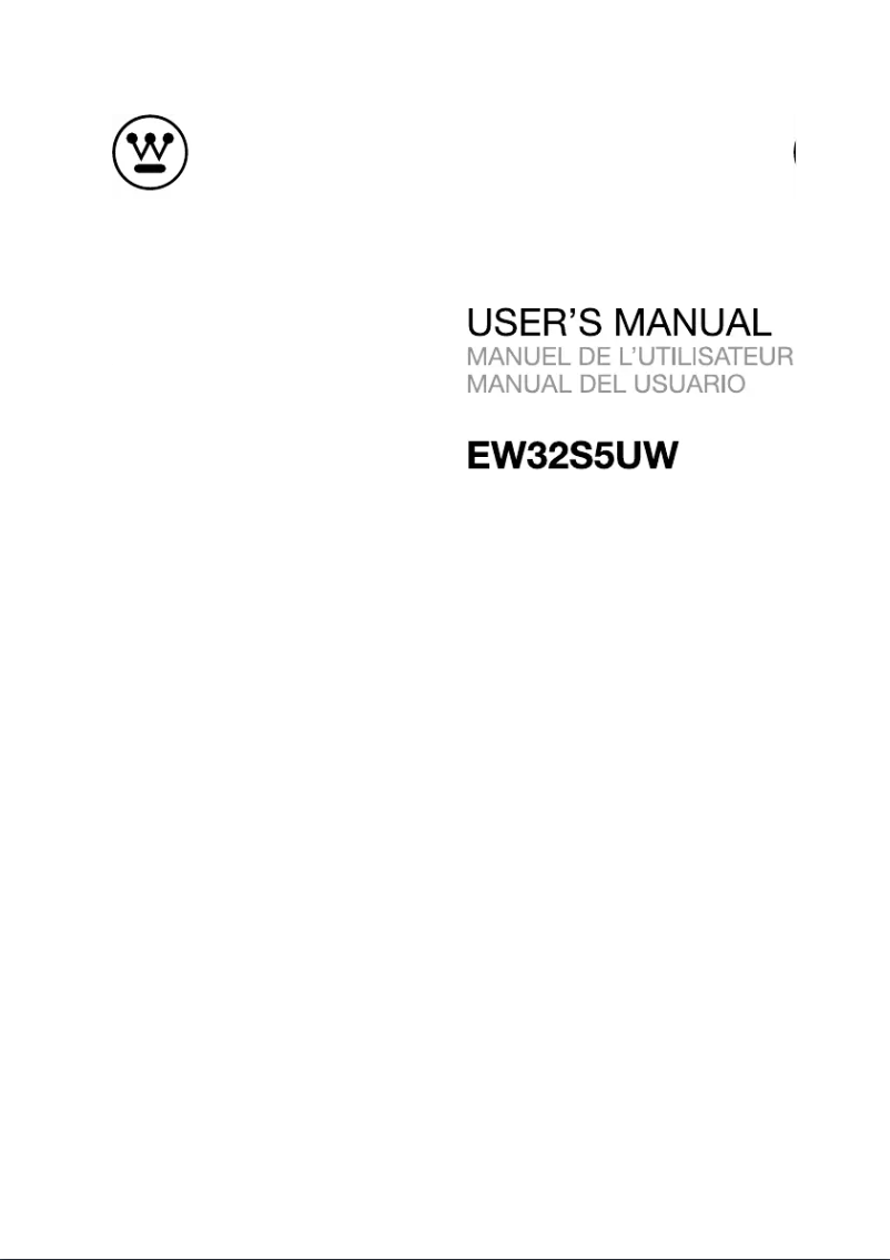 Page 1 de la notice Manuel utilisateur Westinghouse EW32S5UW