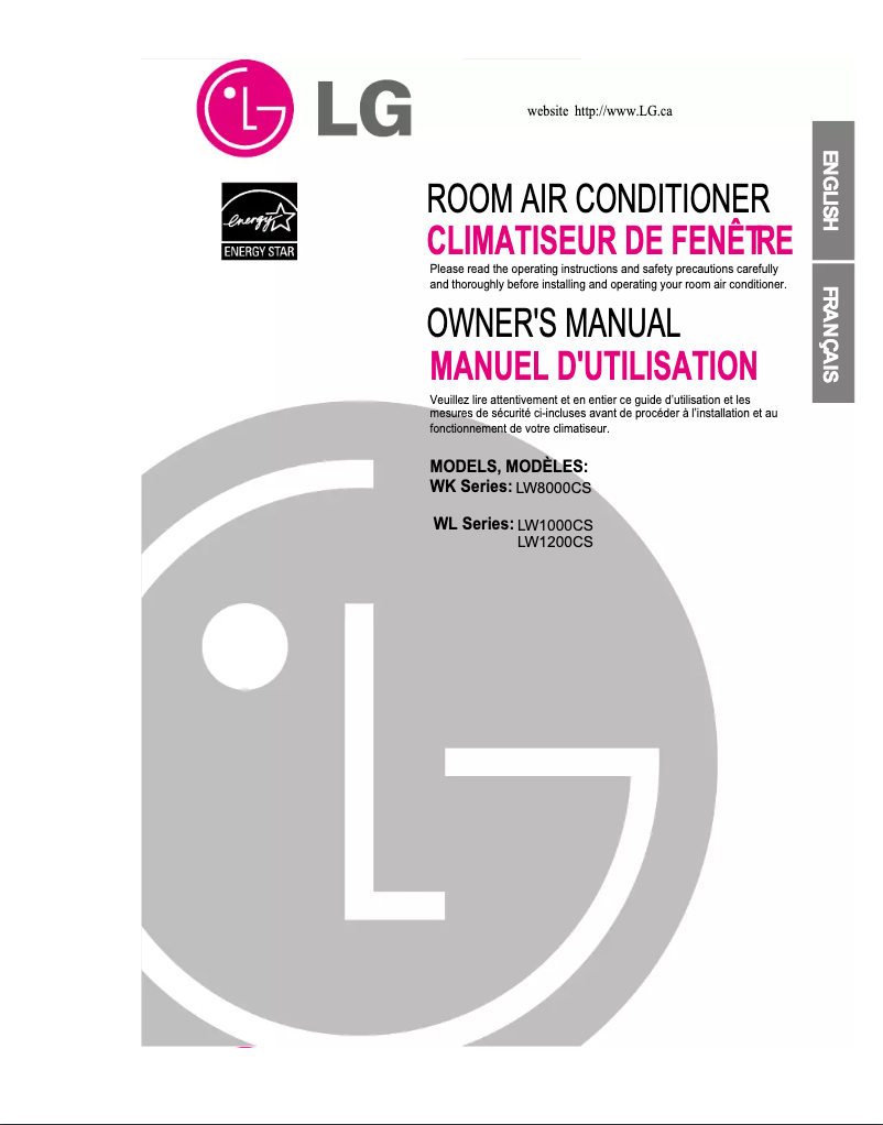 Image de la première page du manuel de l'appareil LW1200CS