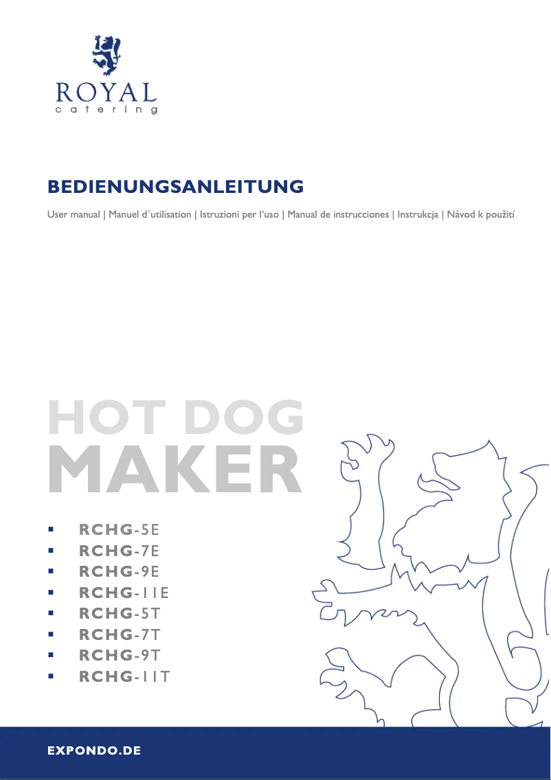 Page 1 de la notice Manuel utilisateur Royal Catering RCHG-9E