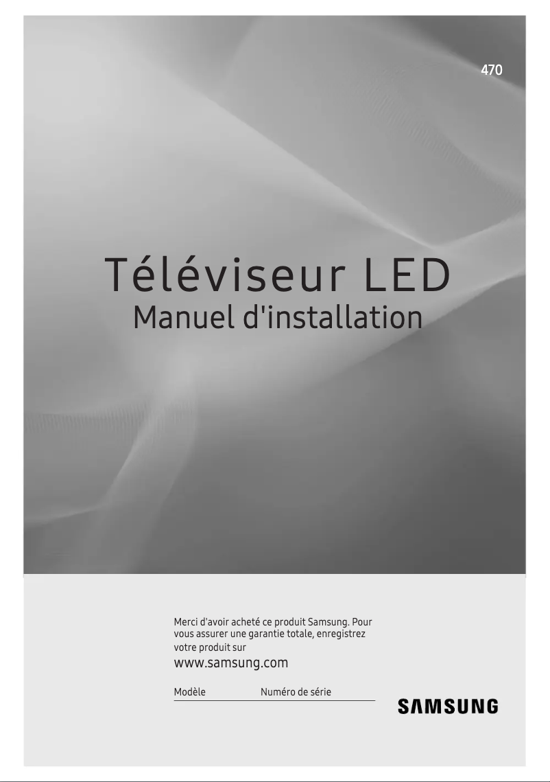 Page n°1 - Guide d'installation Samsung HG32EJ470AC