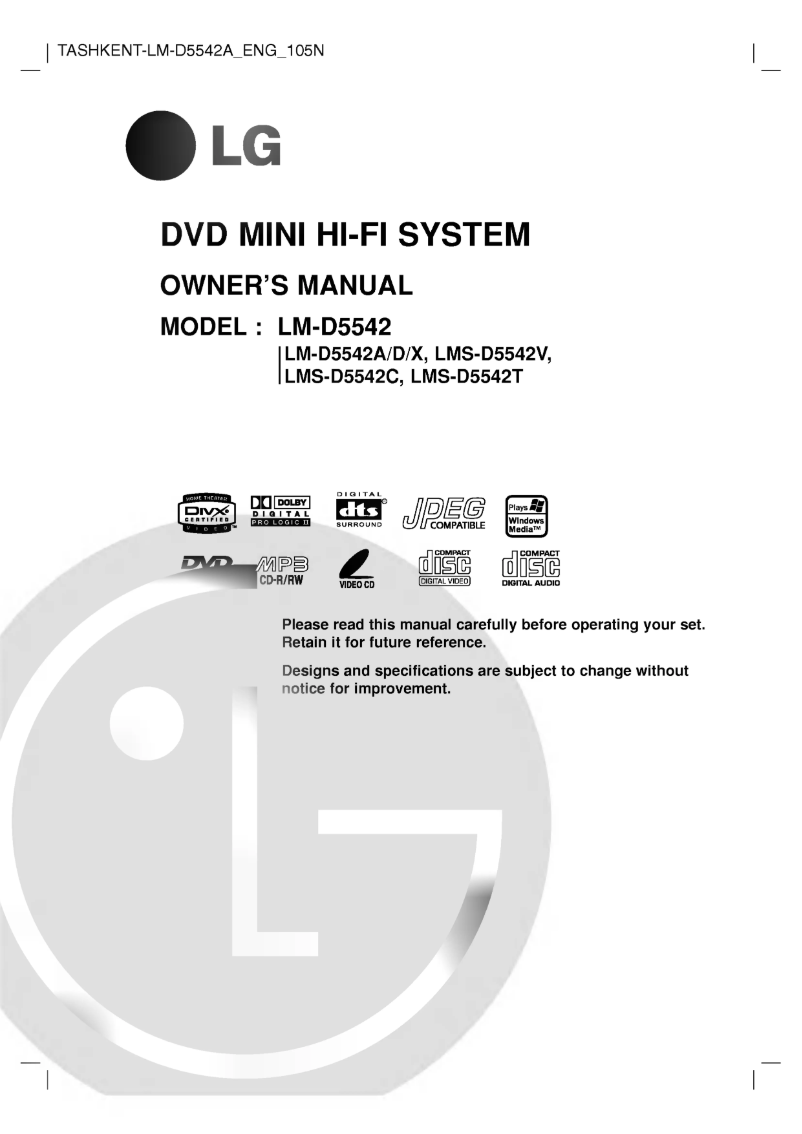 Page 1 de la notice Manuel utilisateur LG LM-D5542A