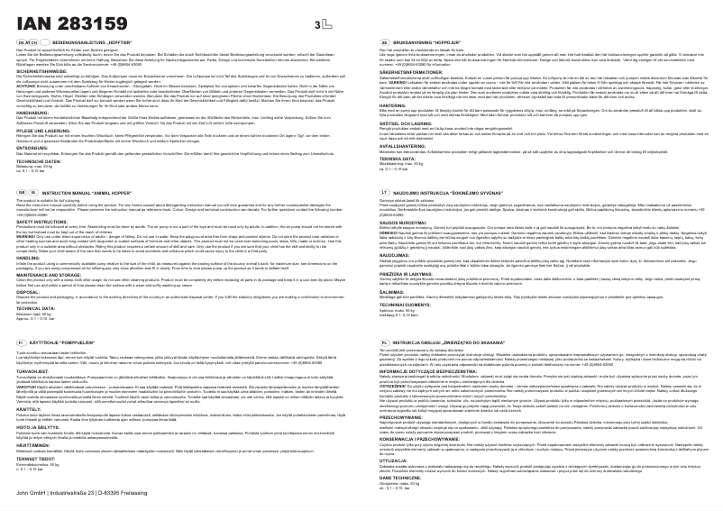 Image de la première page du manuel de l'appareil IAN 283159