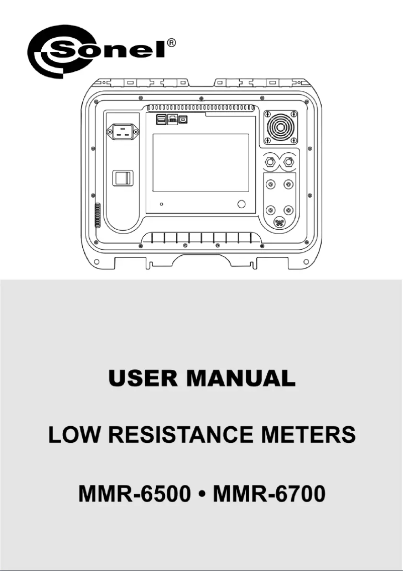 Page 1 de la notice Manuel utilisateur Sonel MMR-6500