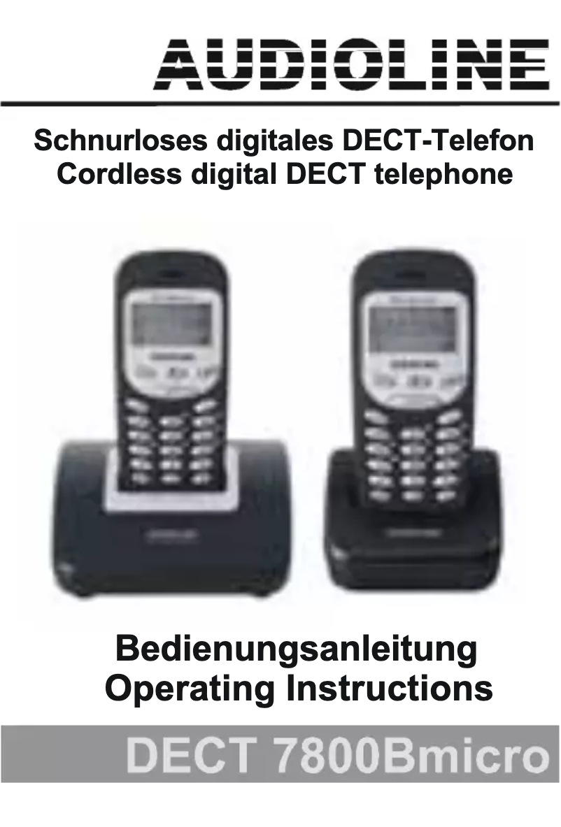 Página 1 del manual Manual de usuario Audioline Dect 7800B micro