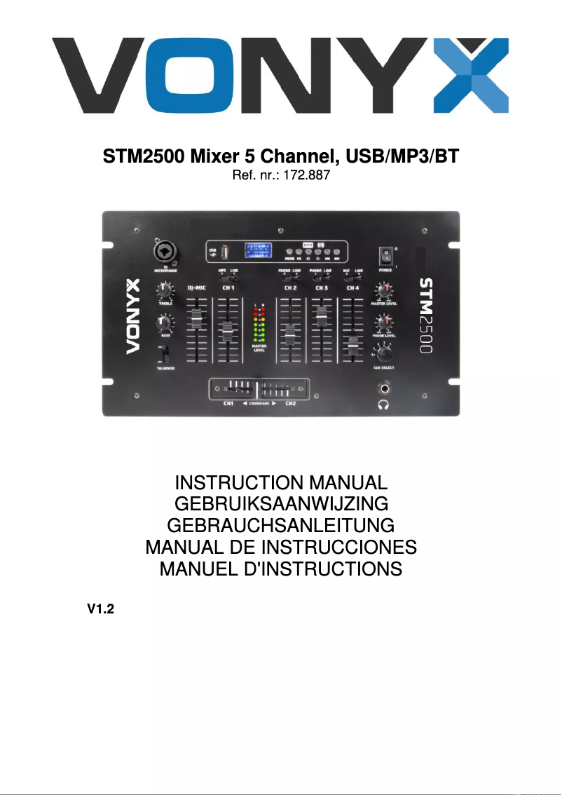 Page 1 de la notice Manuel utilisateur Vonyx STM2500
