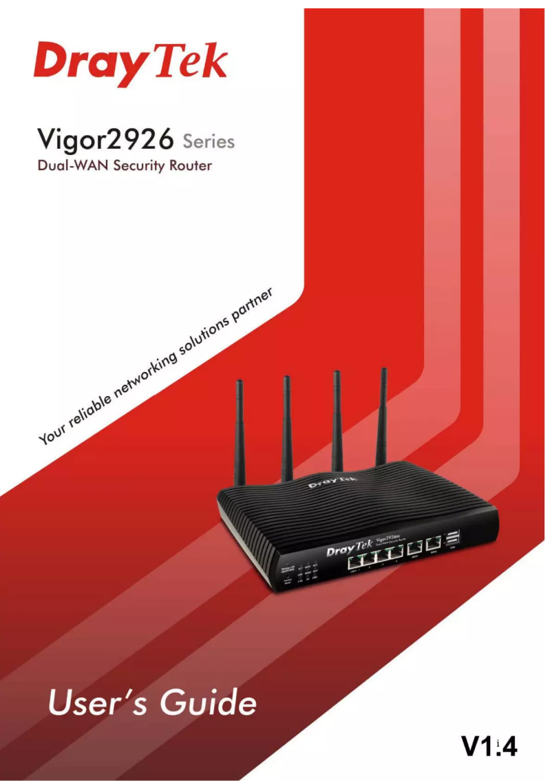Página 1 del manual Manual de usuario Draytek DrayTek Vigor 2926
