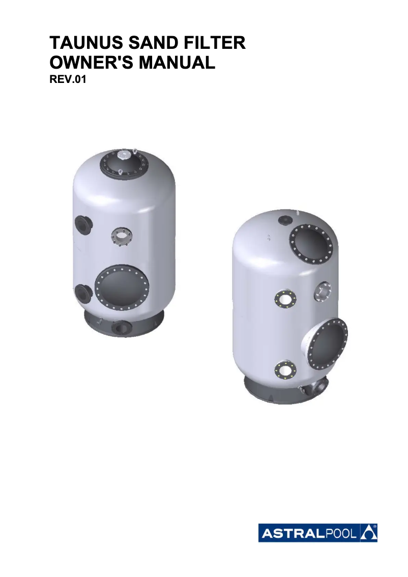 Page 1 de la notice Manuel utilisateur AstralPool Taunus