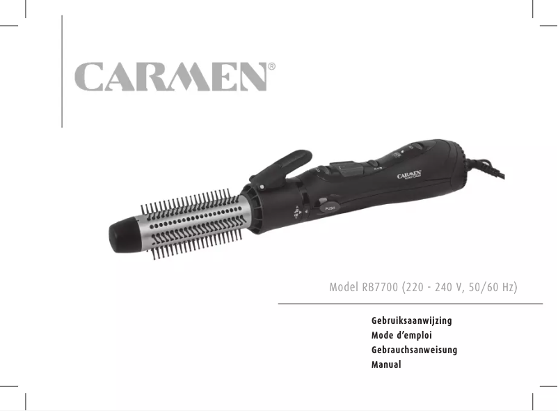 Image de la première page du manuel de l'appareil RB 7700