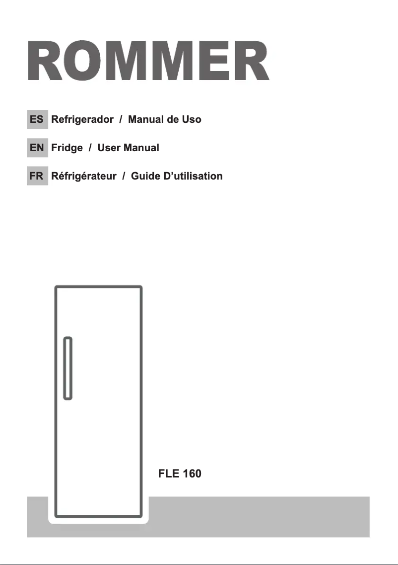 Page n°1 - Manuel utilisateur Rommer FLE 160