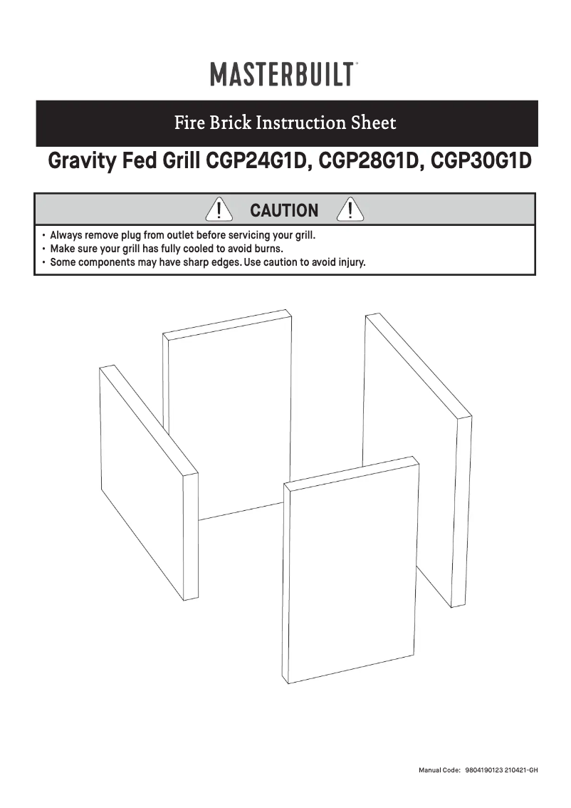 Page n°1 - Instructions / montage Masterbuilt MB20041220