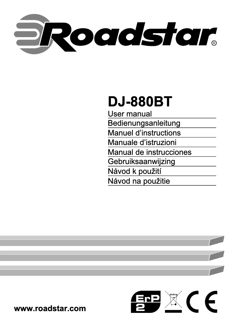 Image de la première page du manuel de l'appareil DJ-880BT