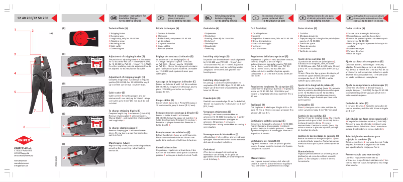 Page n°1 - Manuel utilisateur Knipex 12 40 200