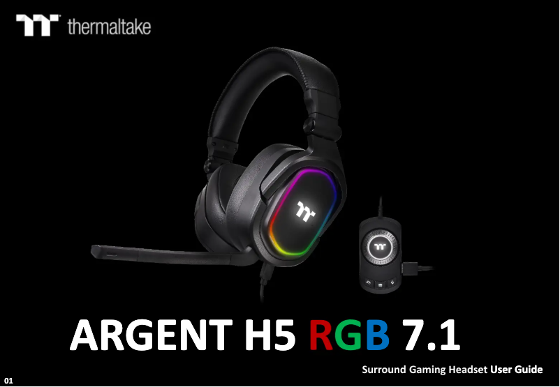 Page 1 de la notice Manuel utilisateur Thermaltake ARGENT H5 RGB