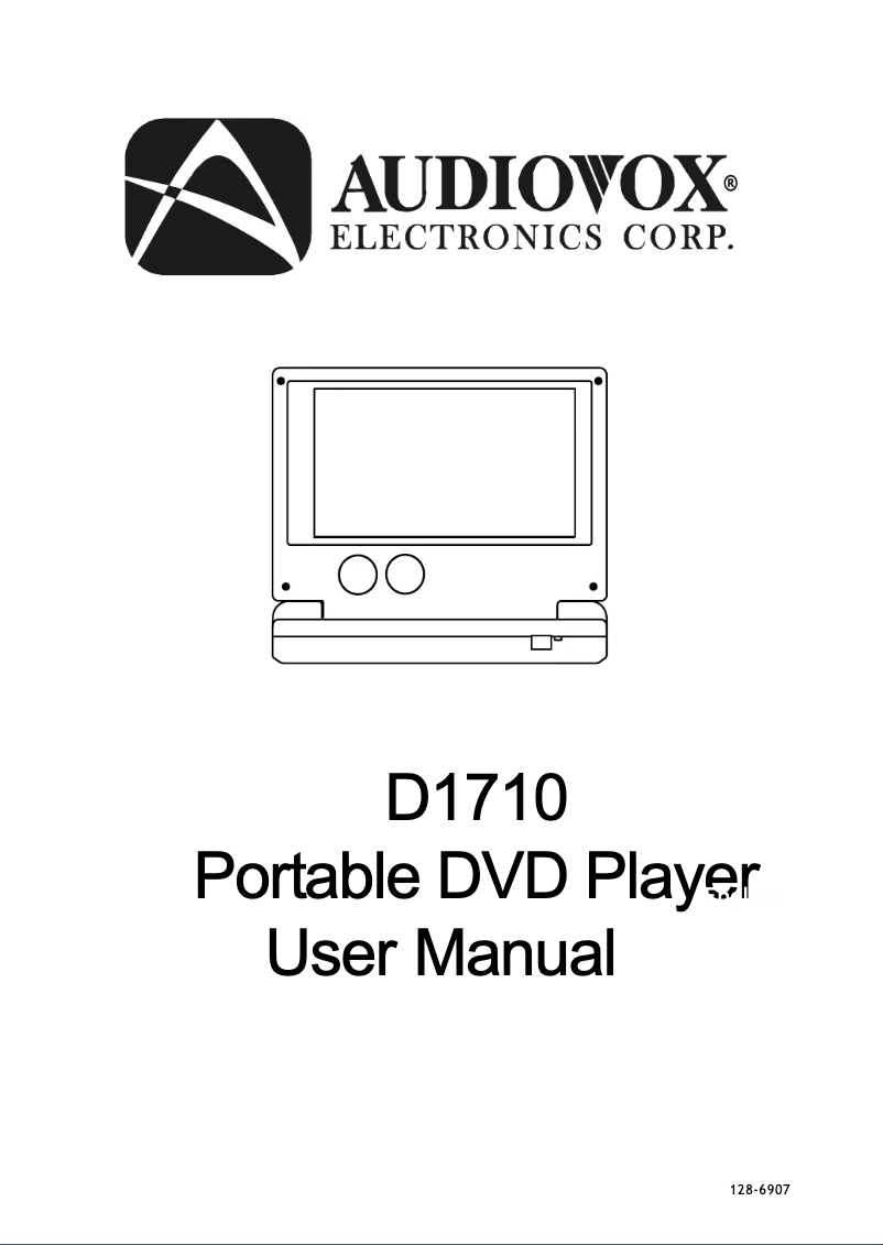 Image de la première page du manuel de l'appareil D1710