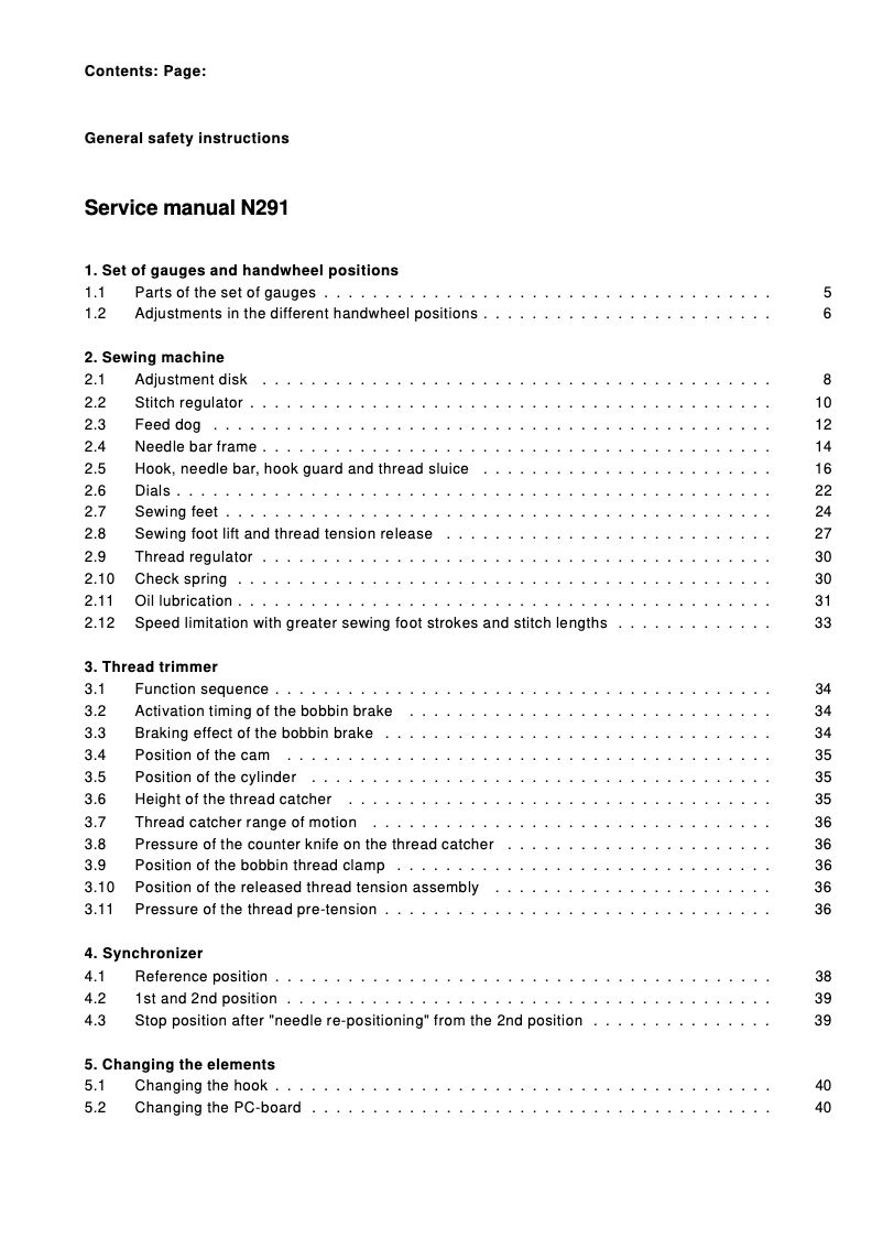 Image de la première page du manuel de l'appareil N291