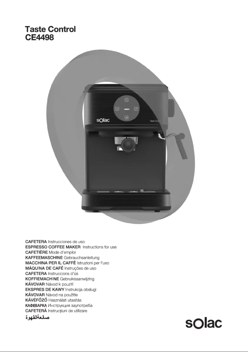 Page n°1 - Manuel utilisateur Solac Taste Control CE4498