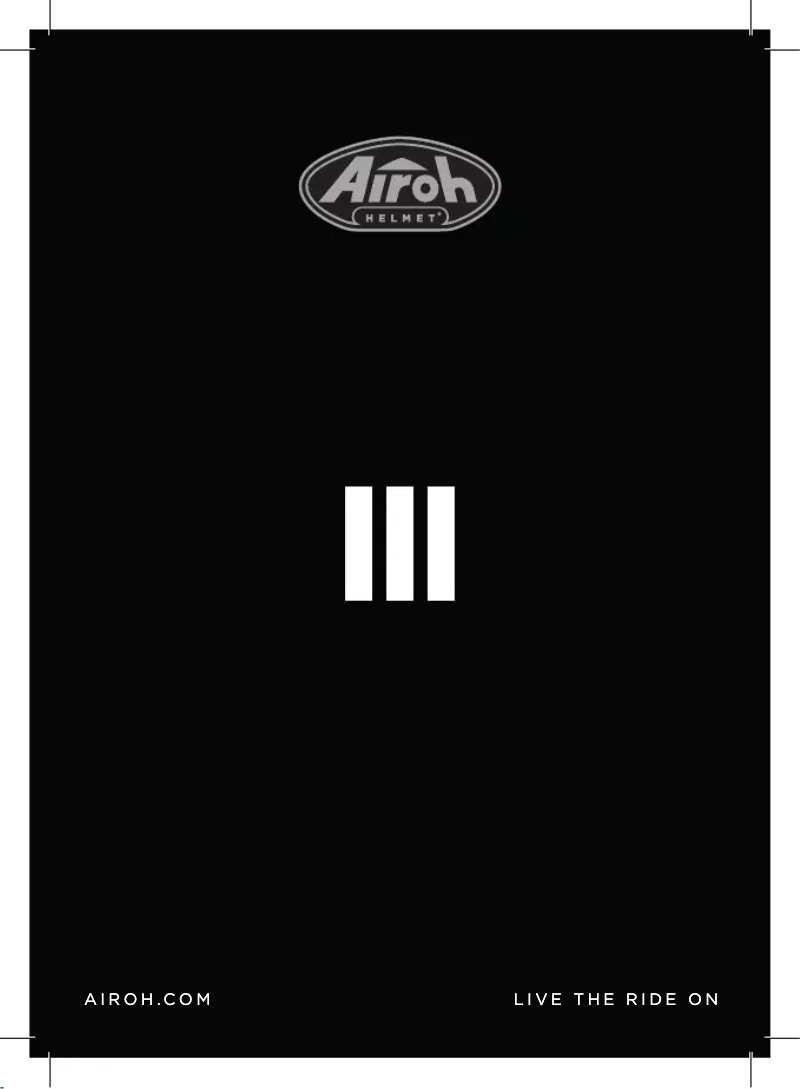 Page 1 de la notice Manuel utilisateur Airoh Aviator 3