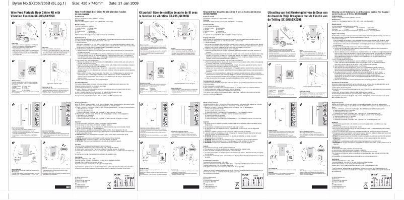 Image de la première page du manuel de l'appareil SX205B