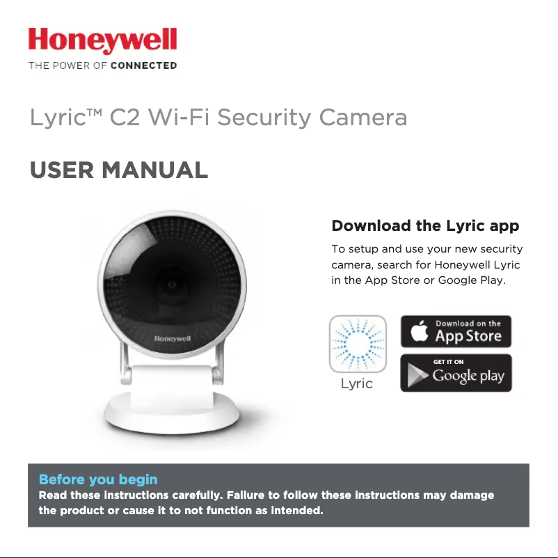 Page 1 de la notice Manuel utilisateur Honeywell Lyric C2