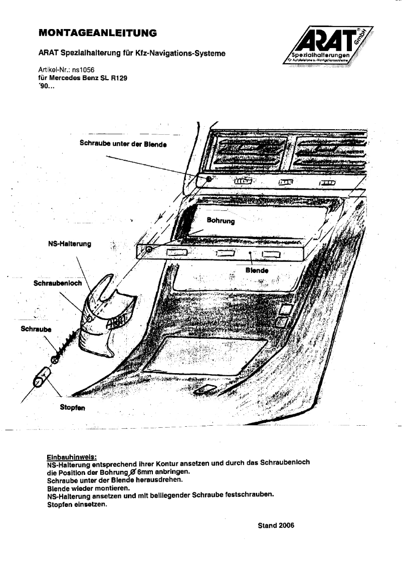 Page 1 de la notice Manuel utilisateur Arat NS1056