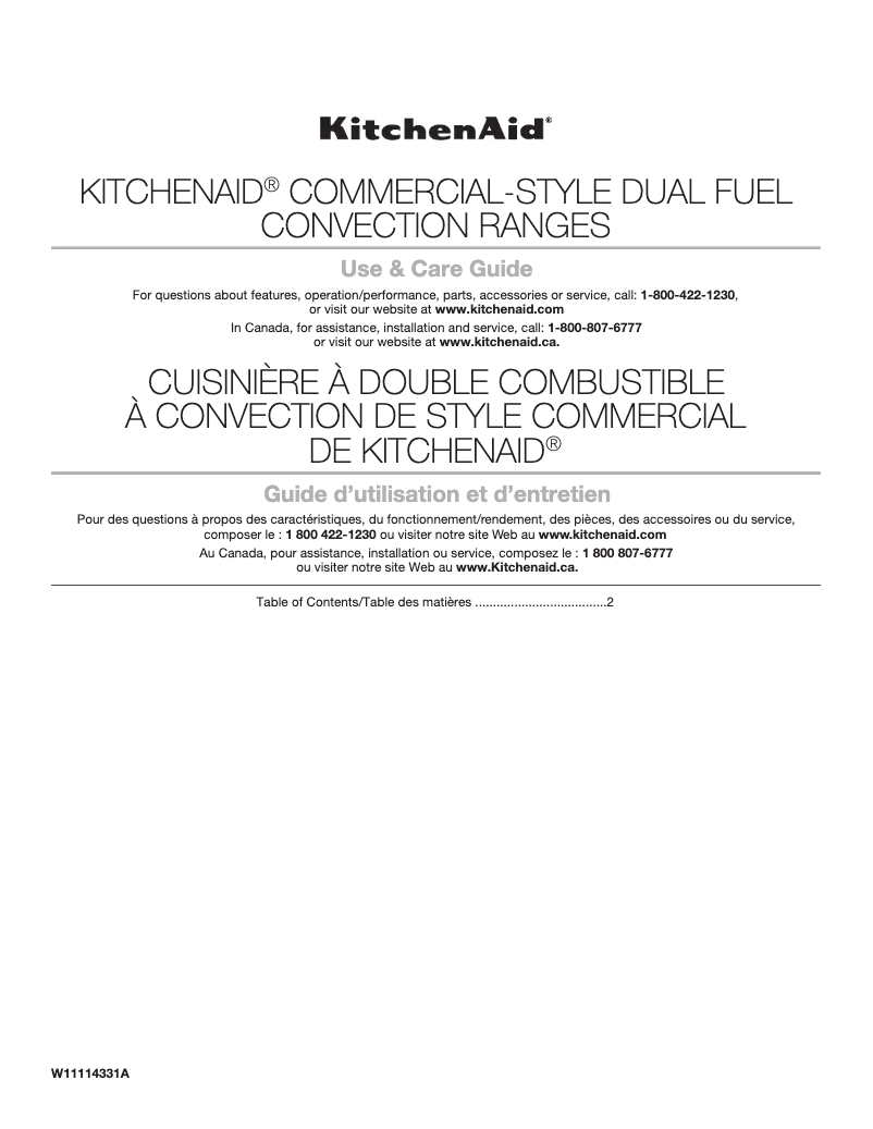 Página 1 del manual Manual de usuario KitchenAid KFDC506JYP