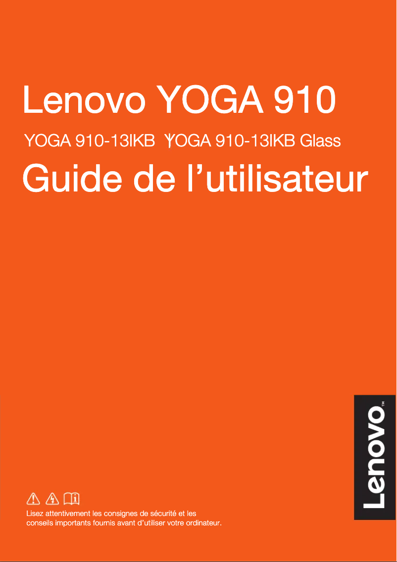 Page 1 de la notice Manuel utilisateur Lenovo Yoga 910-13IKB