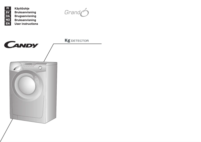 Page 1 de la notice Manuel utilisateur Candy GO 1682D-86S