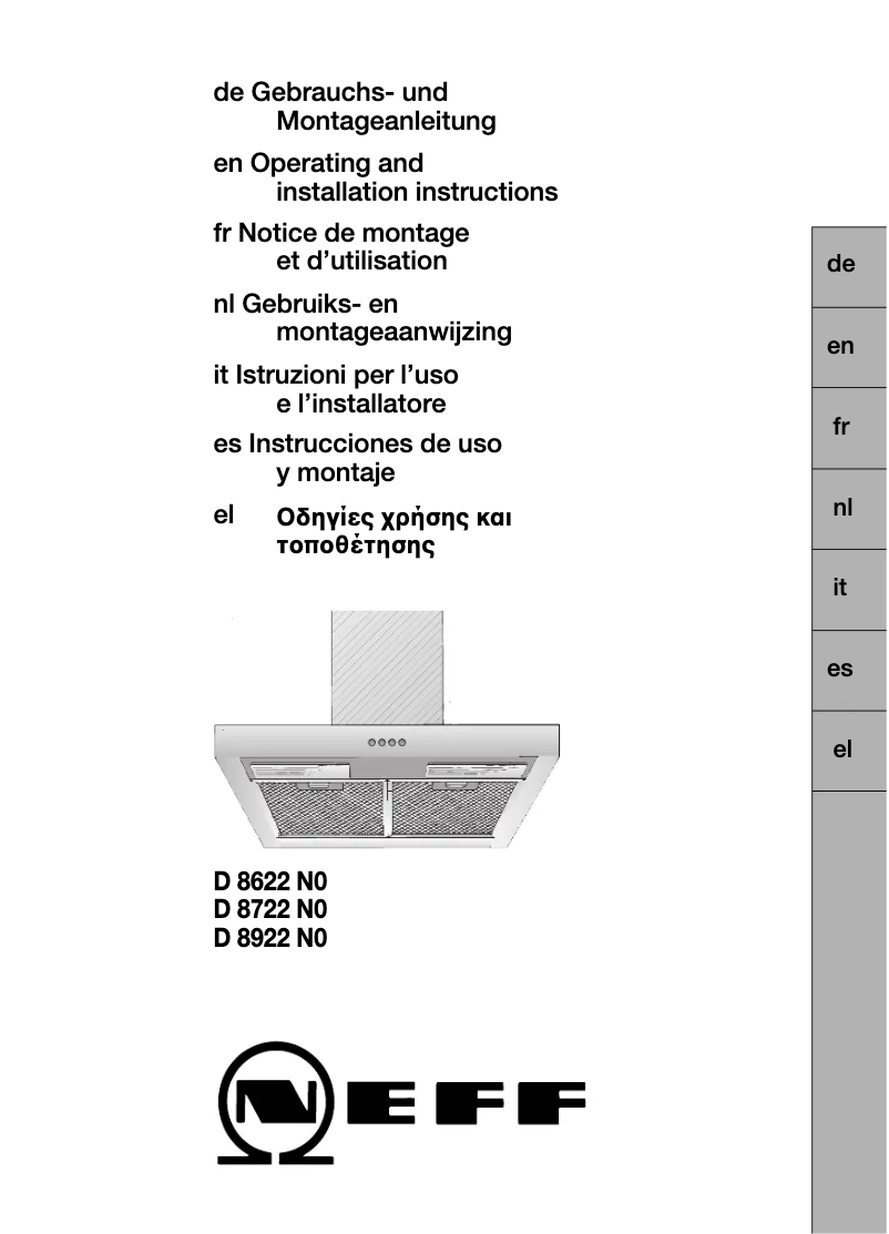 Página 1 del manual Manual de usuario Neff D8622N0