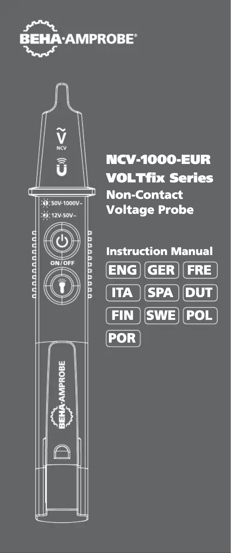 Page n°1 - Manuel utilisateur Beha-Amprobe NCV-1030-EUR