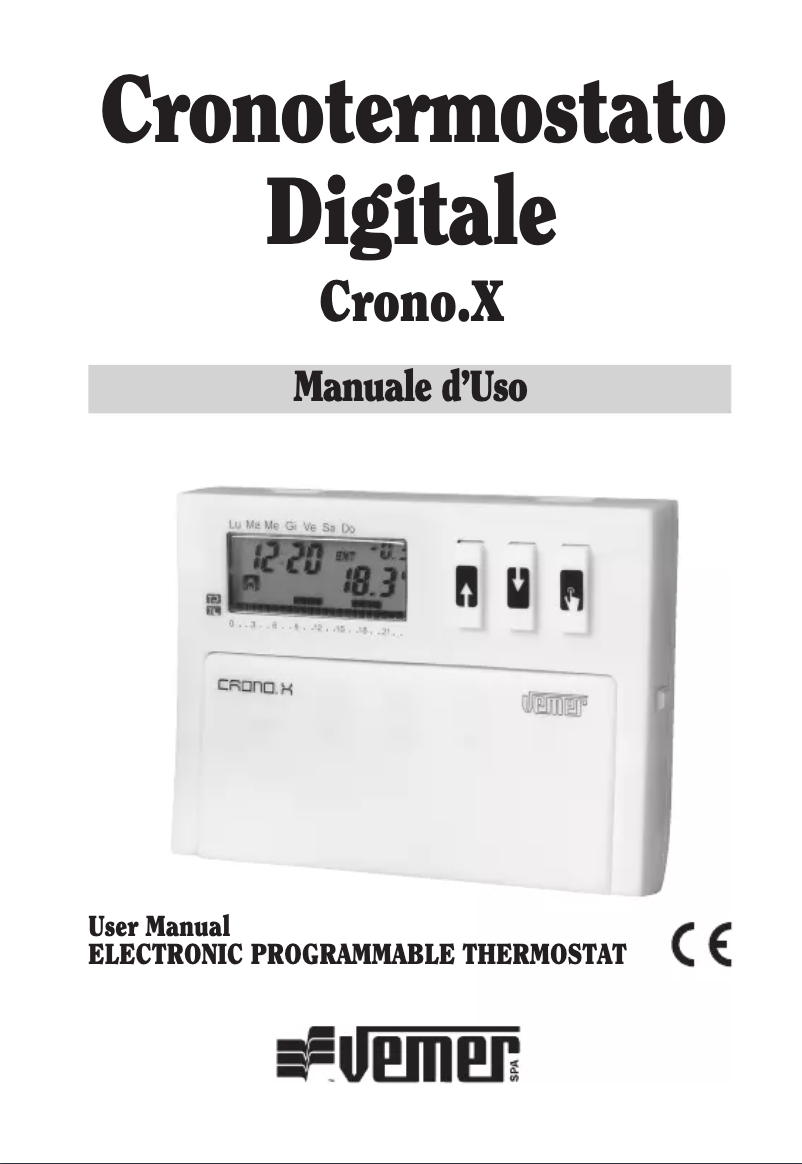 Page n°1 - Manuel utilisateur Vemer Crono.X